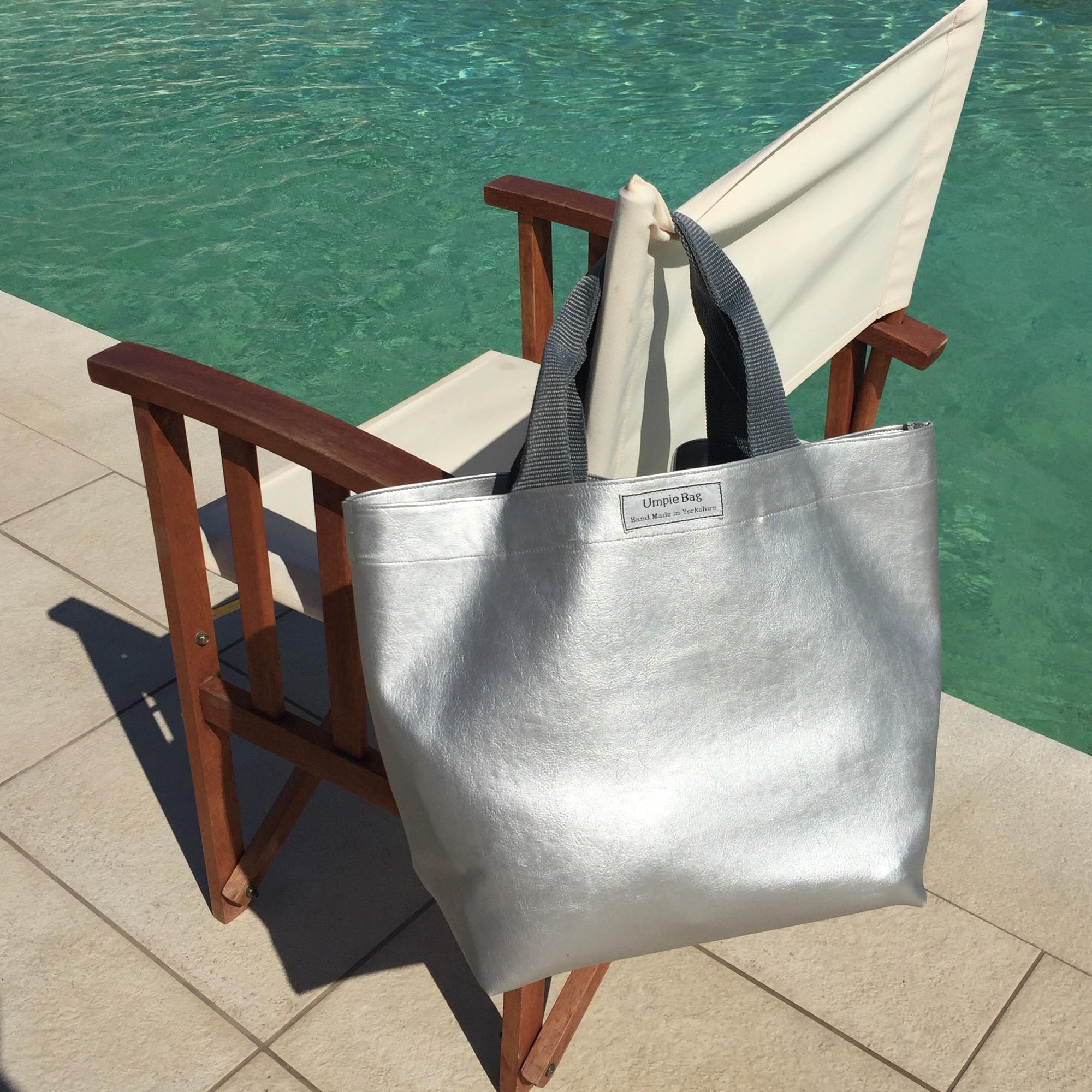 Silver Tote Bag by Umpie