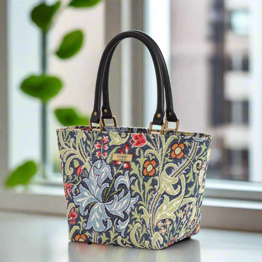 Umpie Handbags William Morris handheld handbag - handcrafted British made luxury handbag