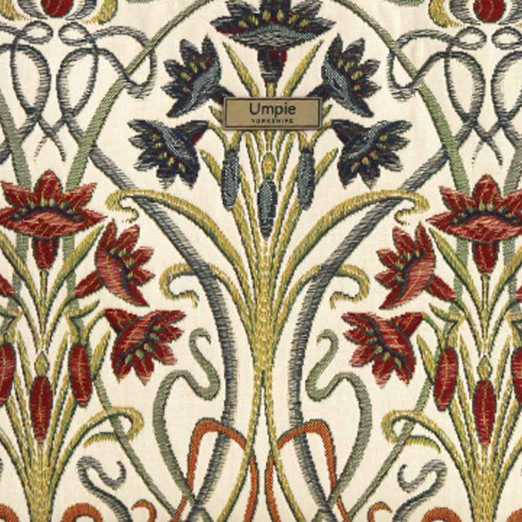 Art Nouveau Jacquard Fabric Close-up - Intricate Floral Patterns Inspired by Late 19th Century Artistic Movement