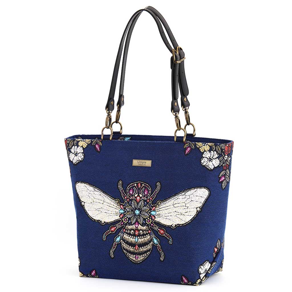 The Bumblebee Tote Bag by Umpie Handbags - Sapphire Blue