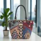 Canvas Handbag with a kilim design by Umpie Handbags