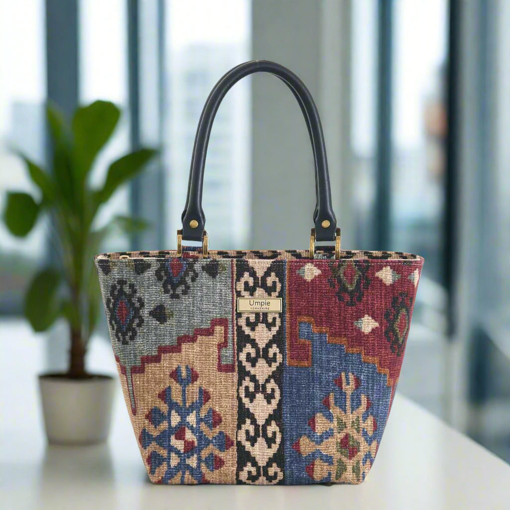 Canvas Handbag with a kilim design by Umpie Handbags