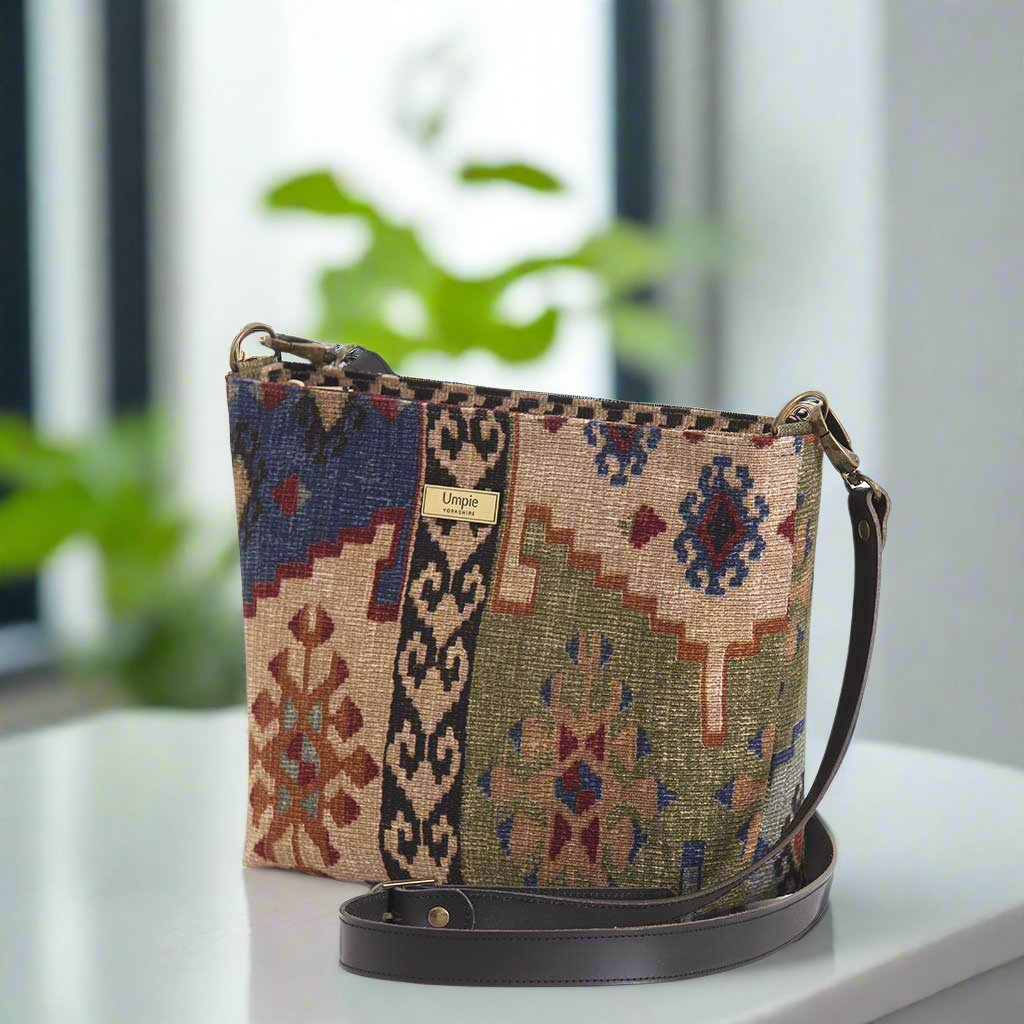 The Canvas Crossbody Bag in a Kilim design