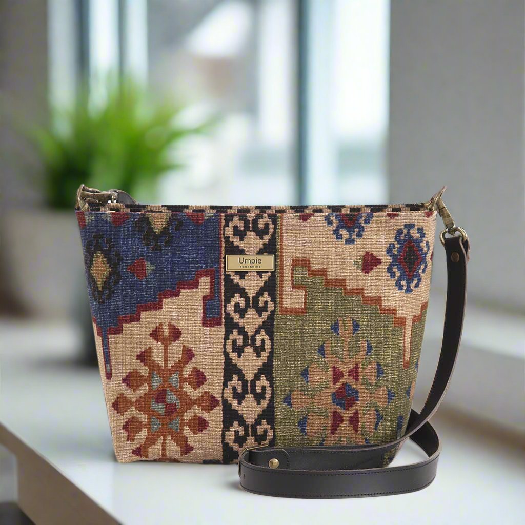 The Canvas Crossbody Bag in a Kilim design