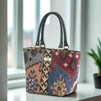 Canvas Handbag with a kilim design by Umpie Handbags