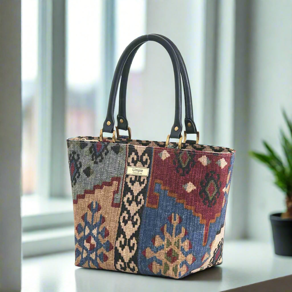 Canvas Handbag with a kilim design by Umpie Handbags