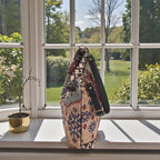 Top zip detail of Kilim Canvas Hobo Bag revealing spacious interior and secure closure by Umpie Handbags

