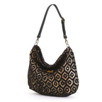 Dazzling Gold Metallic Hobo Bag - luxurious shimmer meets Yorkshire craftsmanship with elegant black leather strap by Umpie Handbags