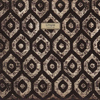 Close-up detail of gold metallic fabric crossbody bag showing the rich textured surface that catches light beautifully, firm construction quality, and sophisticated craftsmanship of Yorkshire-made accessory by Umpie Handbags