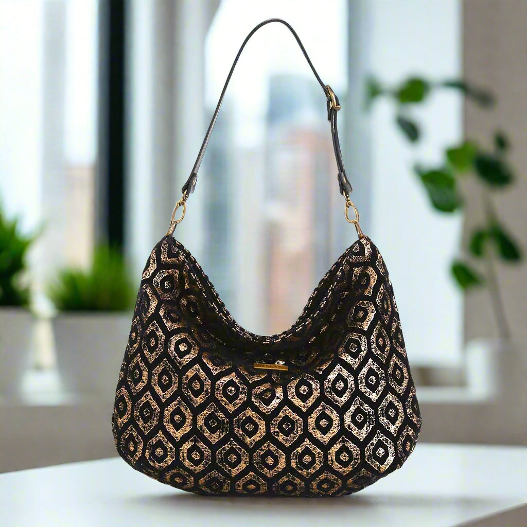 Umpie Bags Unique Hobo Bags Glamorous Gold Metallic Hobo Bag