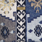 Navy Canvas Handbag fabric view.