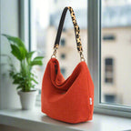 The Orange Hobo Bag, Harris Tweed
