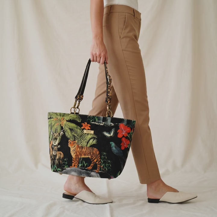 Velvet Tiger Shoulder Bag