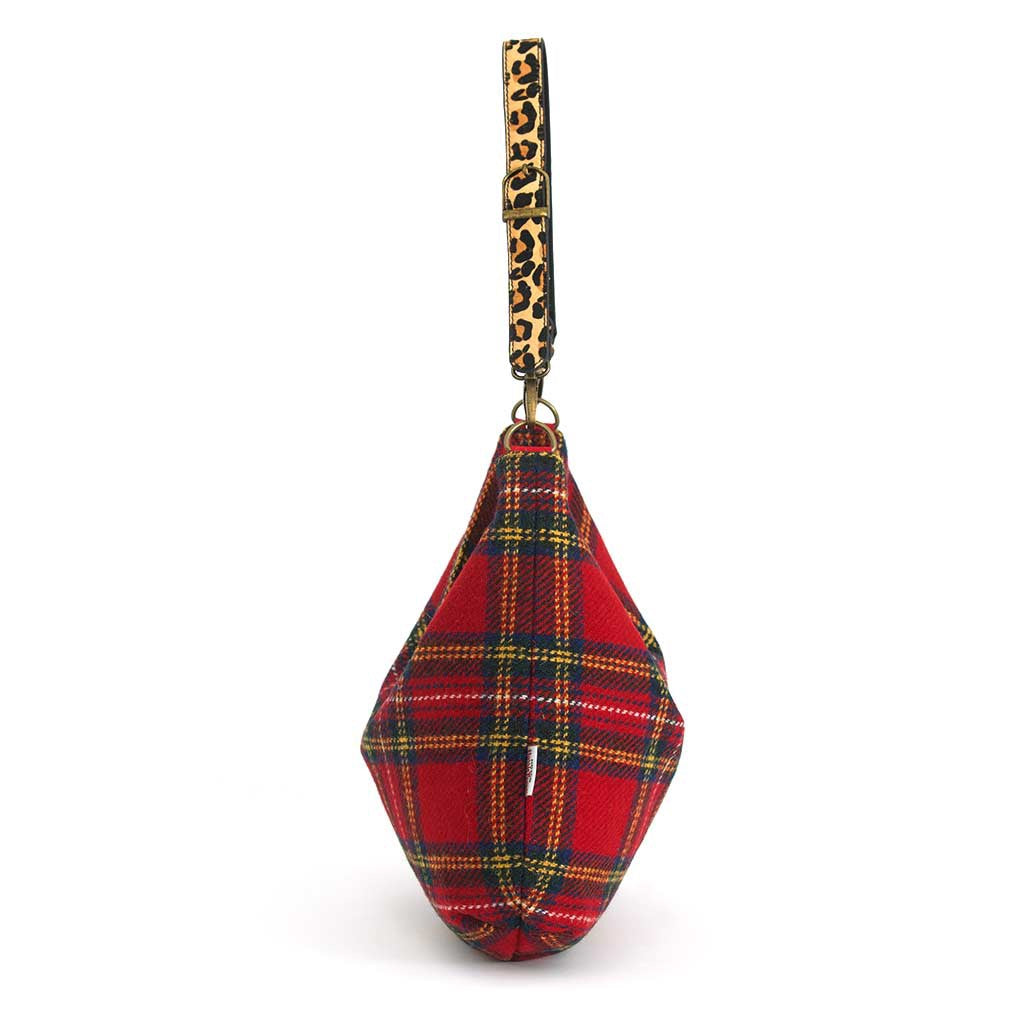 Elegant Royal Stewart Tartan Hobo Bag profile - British royal heritage meets contemporary Yorkshire craftsmanship