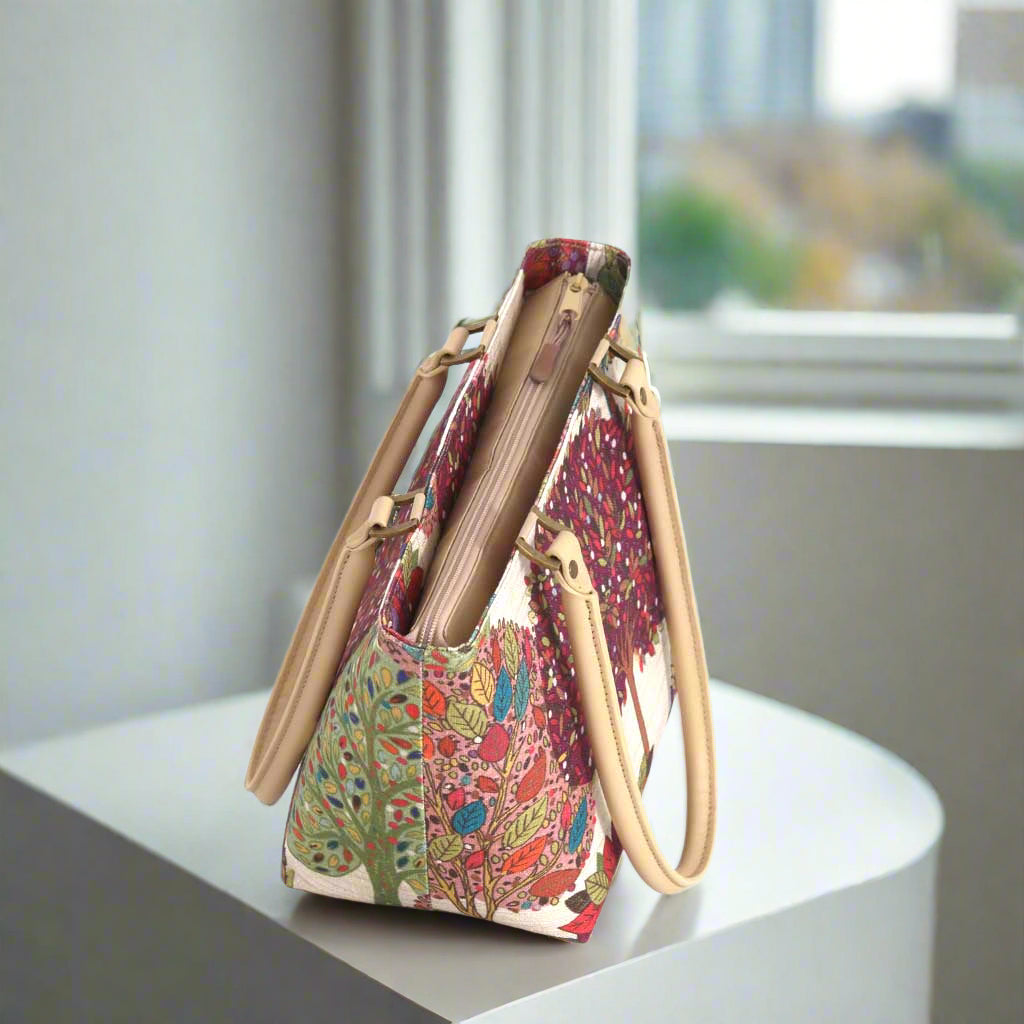 The Arboreal Small Shoulder Bag - zip-top view