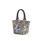 William Morris Handbag showing exquisite Golden Lily tapestry design by Umpie Handbags