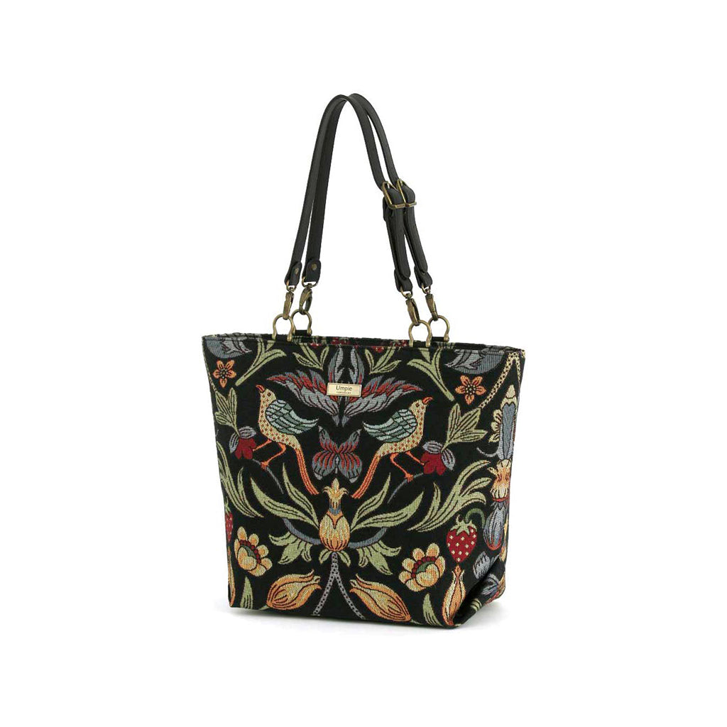 The front view of the William Morris Heritage Shoulder Bag, Genuine Leather Straps by Umpie Handbags