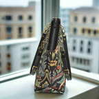 William Morris Tote Bag Zip-Top Closure Detail - Secure Fastening with Laptop-Friendly Interior Space