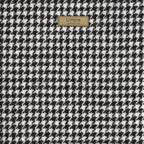 Harris Tweed houndstooth pattern close-up by Umpie Handbags - Authentic Scottish wool weave with traditional geometric design