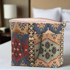 Canvas weekend bag interior revealing spacious fully-lined compartment with inside pocket, displaying quality craftsmanship and practical design details by Umpie Handbags