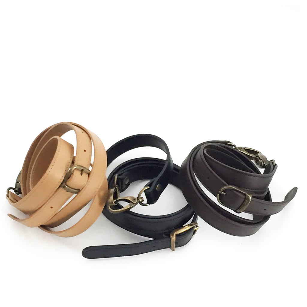 Leather Crossbody Bag Strap, black, brown or tan