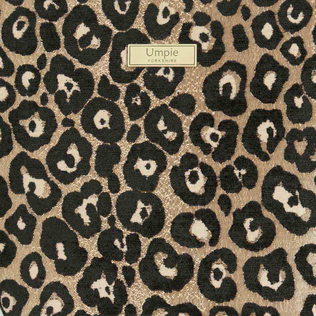 Leopard Print Shoulder Bag, Bronze by Umpie Handbags - fabric view