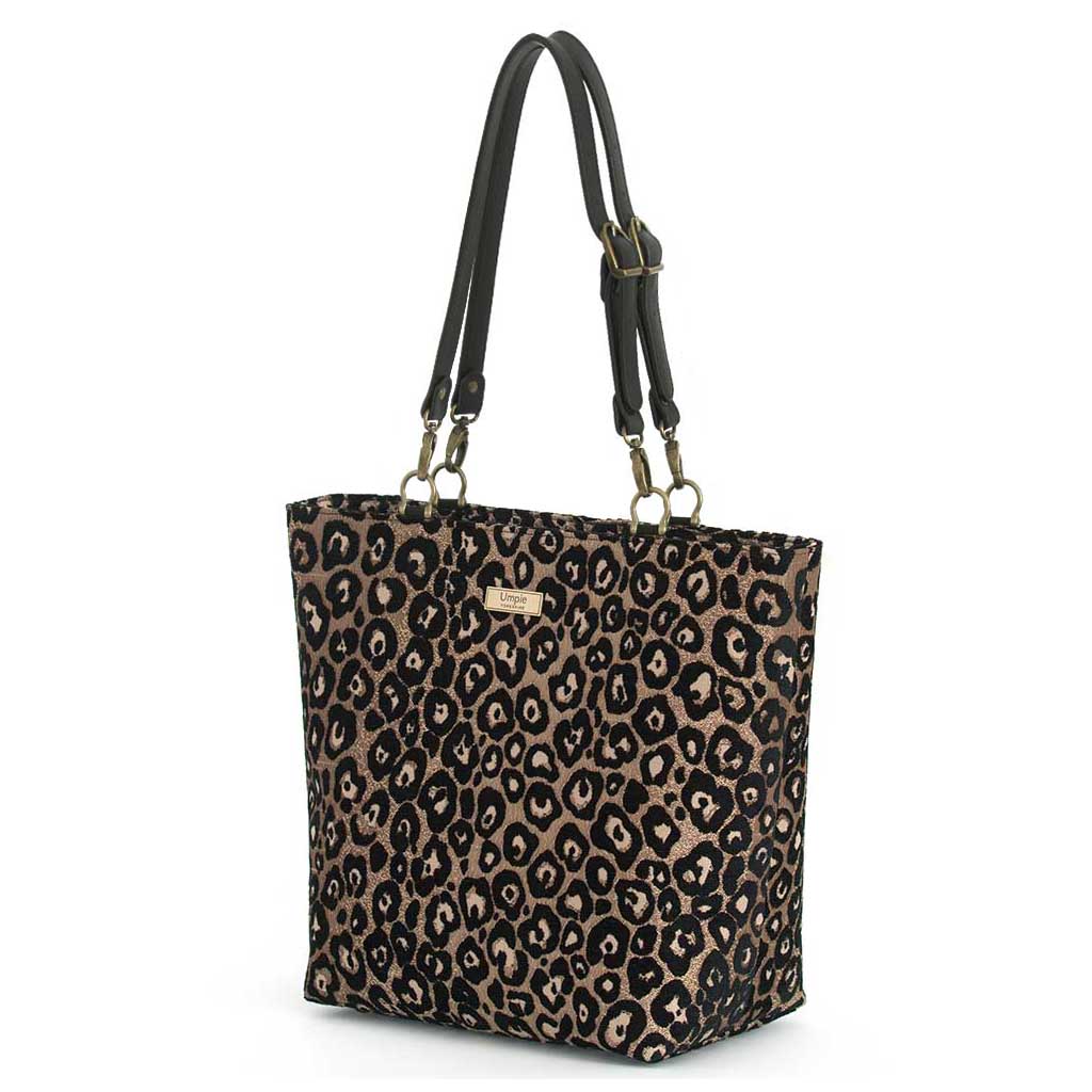Leopard Print Shoulder Bag, Bronze by Umpie Handbags
