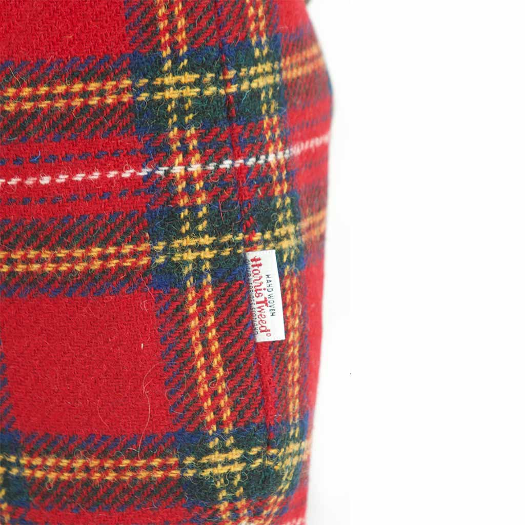 Royal Stewart Tartan Hobo Bag with Leopard Strap - fabric view