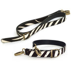 Zebra Print Leather Bag Straps - two lengths